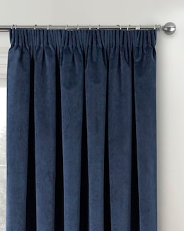Oxford 100% Blackout Thermal Pencil Pleat Velvet Curtain