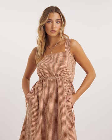 Nobody's Child Zainub Gingham Midi Dress