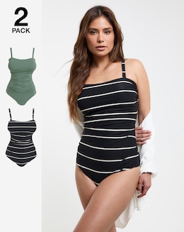 MAGISCULPT Firm Control 2 Pack Bandeau Swimsuits