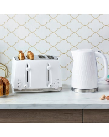 Russell Hobbs 26050 Textured Honeycomb White Kettle
