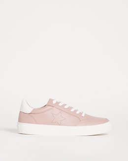 Lace Trainer with Star Detail - Wide Fit (E)