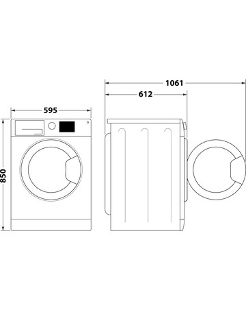 Indesit BWE 91496X WV UK 9kg, 1400rpm Washing Machine - White + Install