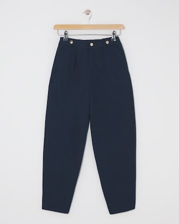 Navy Pure Cotton Relaxed Tapered Leg Chino Trouser