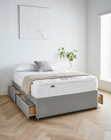 Silentnight 1000 Pocket Pillowtop Memory Divan Set with 4 Drawers