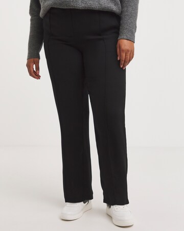 Black Woven Tapered Leg Trouser