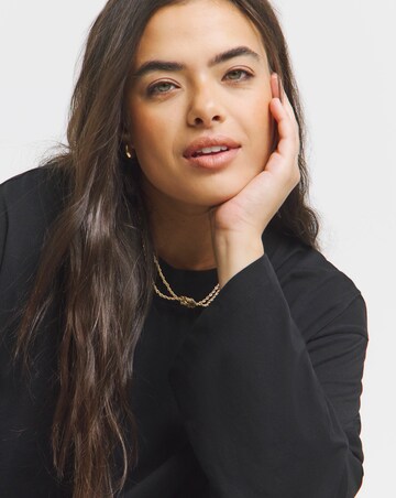 Black Pure Cotton Long Sleeve Top