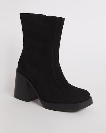 Gilly Suede Platform Ankle Boots - Extra Wide Fit (EEE)