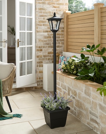 Solar Lamp Post with Planter