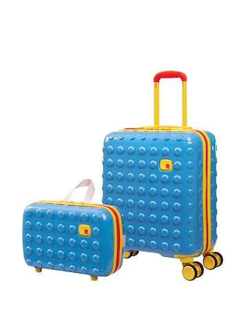 IT Luggage Bobble-Bloc Bonnie Blue 2pc Kiddies Suitcase Case