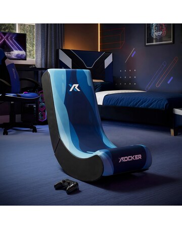 X Rocker Video Rocker Gaming Chair for Kids - Lava Blue