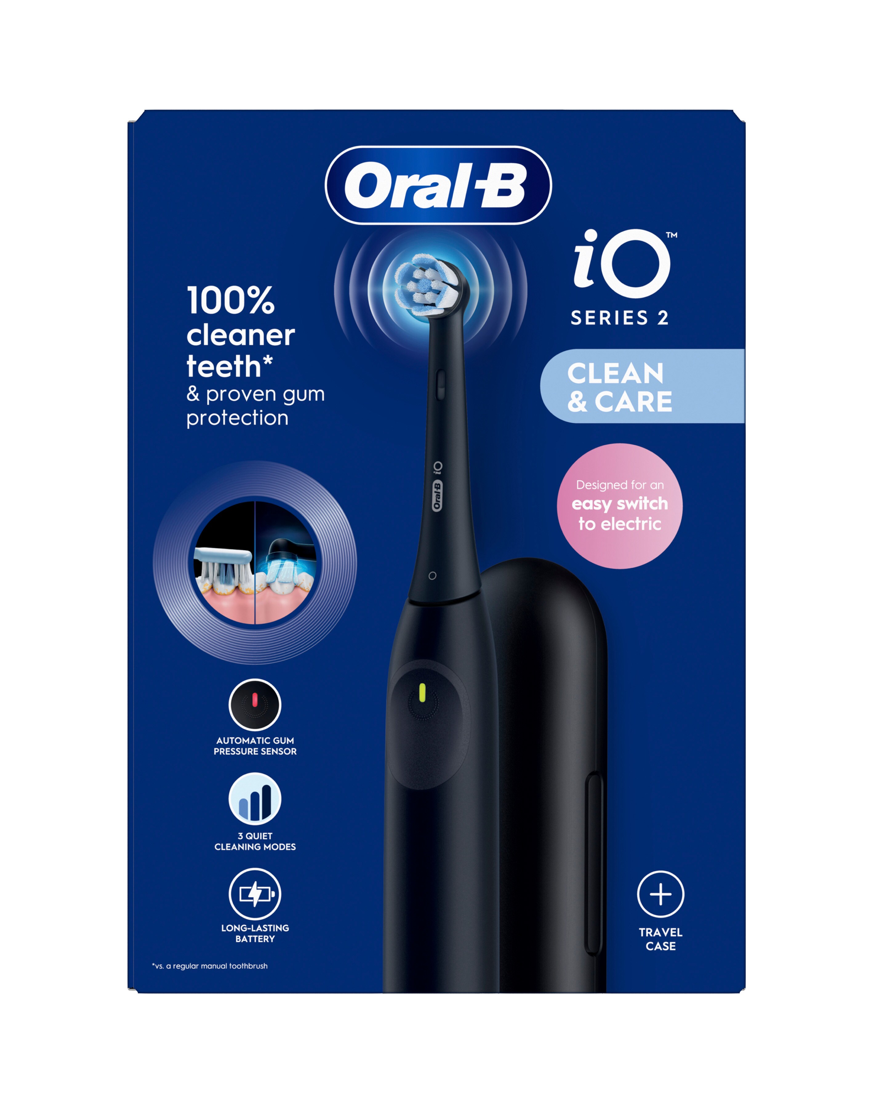 Oral-B iO2 Series Night Black + Travel Case | Ambrose Wilson