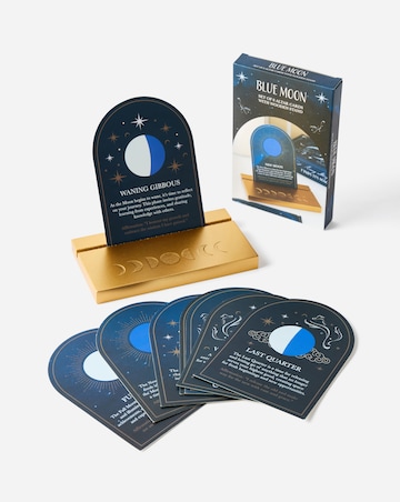 Set of 8 Moon Phase Cards with Wooden Stand