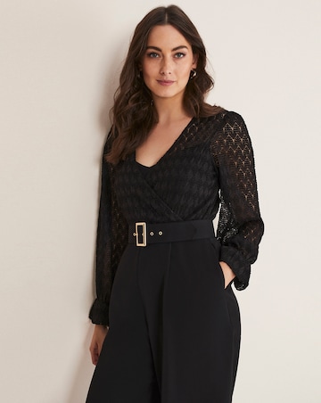 Phase Eight Carly Lace Long Sleeve Jumpsuit
