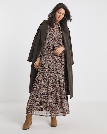 Tie Neck Georgette Maxi Dress