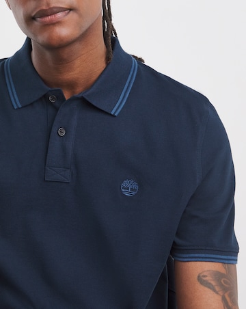 Timberland Millers River Tipped Pique Polo - Dark Sapphire