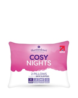 Slumberdown Cosy Nights Pack of 2 Back Sleeper Pillows