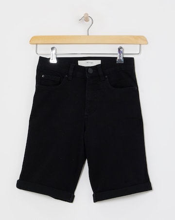 24/7 Black Knee Shorts