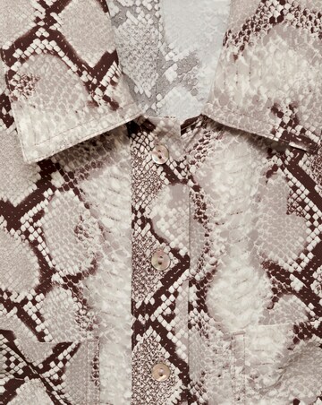 Mango Serpi Snake Primt Midi Dress