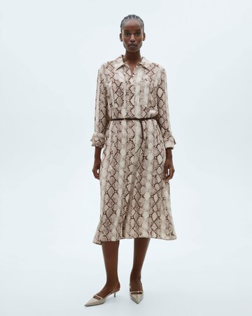 Mango Serpi Snake Primt Midi Dress