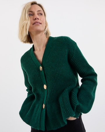 Peplum Knit Cardigan