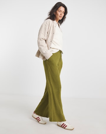 Soft Touch Rib Wide Leg Jogger