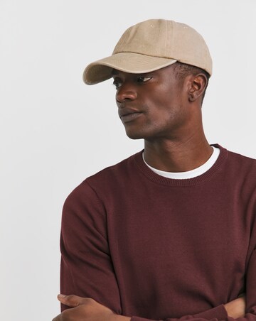 Burgundy Cotton Crew Neck Jumper