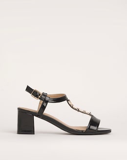 Cushion Walk T Bar Block Heeled Sandals EEE Fit