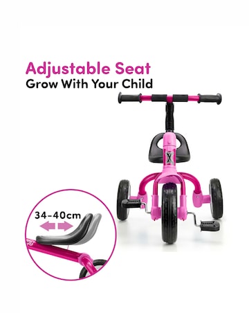 Xootz Switch Rider Folding Balance Bike Trike - Pink