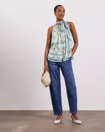 Joanna Hope Halter Neck Drape Blouse