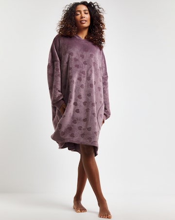 Pretty Secrets Jacquard Oversized Hooded Lounge Dress