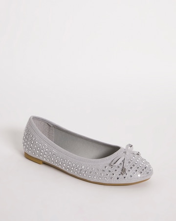 Charlize Embellished Ballerina Shoes - Wide Fit (E)