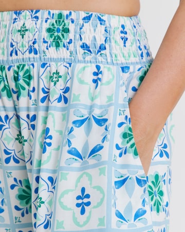 Beach To Beach Tile Print Wide Leg Beach Trousers