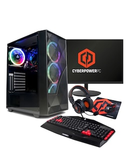 CyberPowerPC Eurus AMD Ryzen 5 5600G, 8GB RAM, 500GB NVMe SSD, Windows 11 Home Gaming Bundle