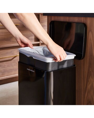 Morphy Richards Black 30L Rectangular Bin