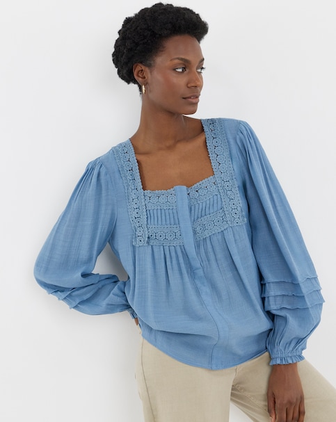 Square Neck Prairie Blouse