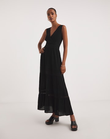 Joe Browns Black Ultimate Holiday Crinkle Maxi Dress