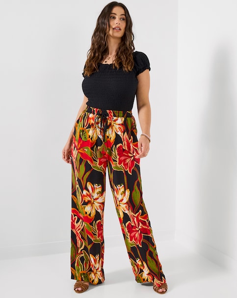 Joe Browns Paloma Floral Print Wide Leg Trousers