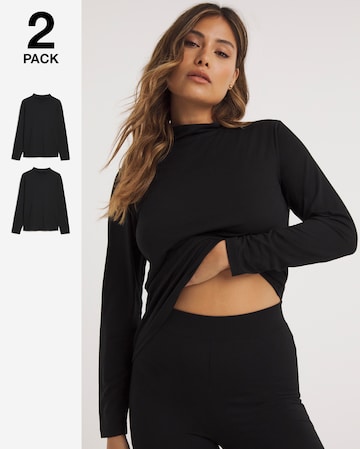 2 Pack Thermal Roll Neck Long Sleeve Tops