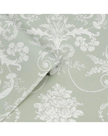 Laura Ashley Josette Sage Green Wallpaper