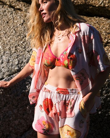 Figleaves Sticker Print Beach Shirt and Short Co-Ord Set