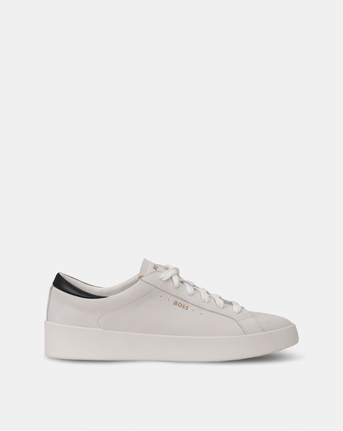 BOSS Belwar Leather Trainers - White
