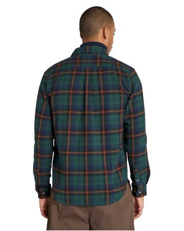 Timberland Mid-Weight Flannel Check Shirt - Green