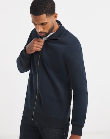 Full Zip Funnel Neck Sweatshirt Long