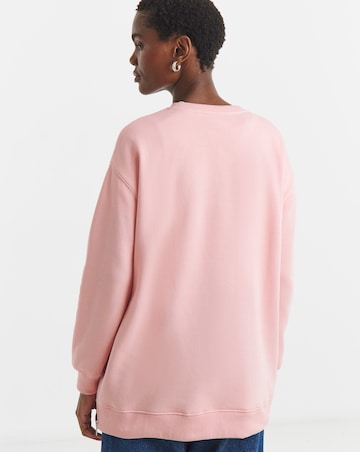 Side Zip Longline Sweatshirt