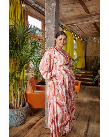 FatFace Peony Painted Leaves Maxi Dress