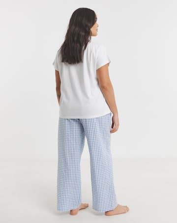 Gingham Print Cotton Pyjama Set