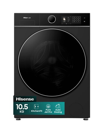 Hisense KitchenFit 5i Series WF5I1045BBQ 10.5kg Washing Machine - Black