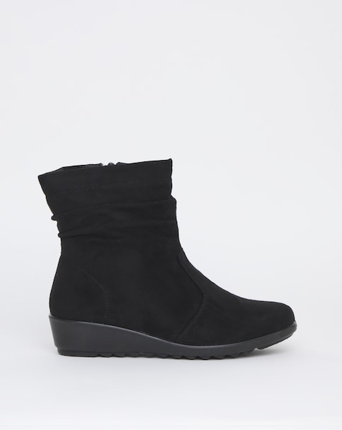 Cushion Walk Ruched Wedged Boots EEE Fit