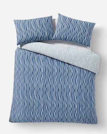 Hallie Stripe Blue Duvet Cover Set