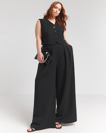 Flounce London Black Tailored Waistcoat